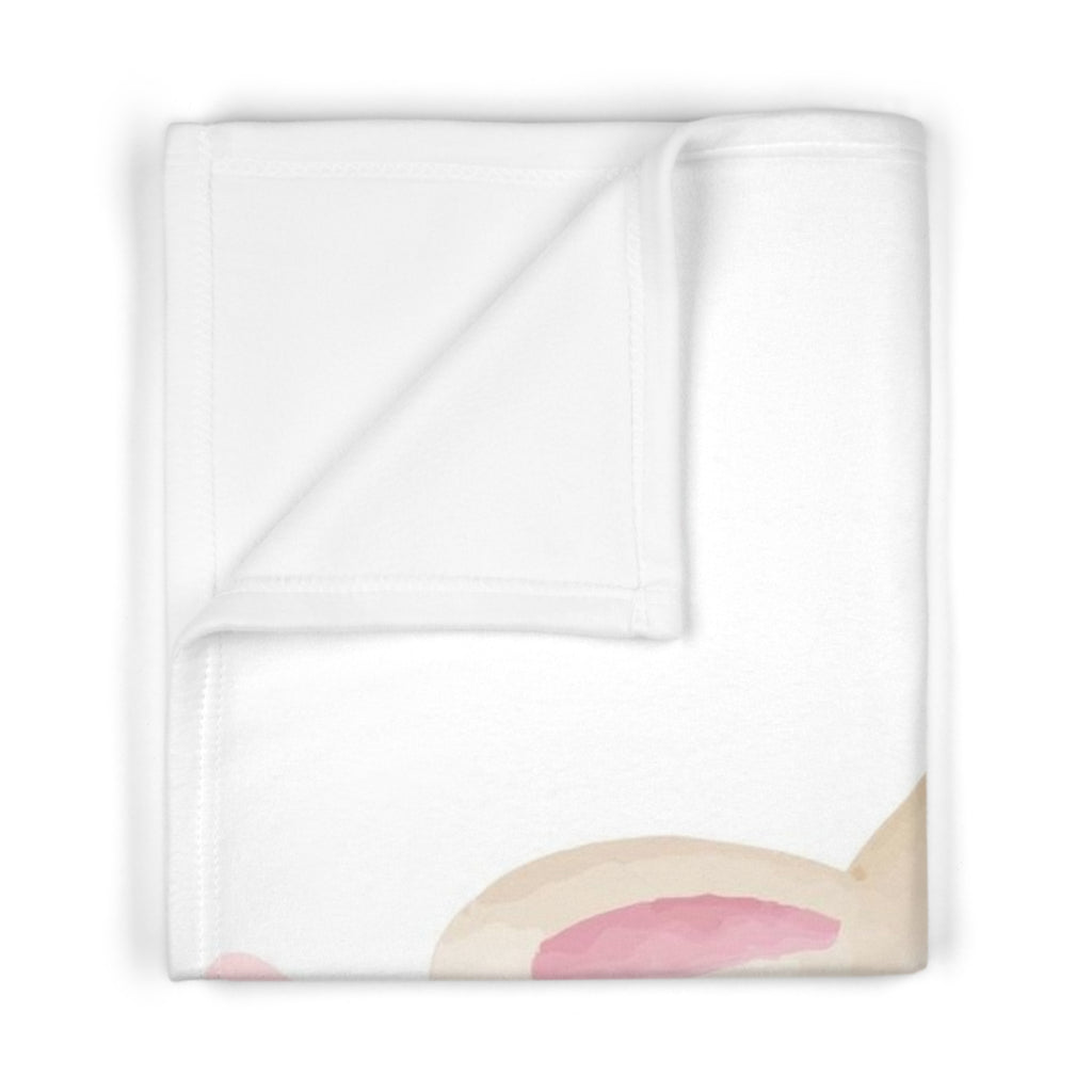 Cute Bunny Rainbow Baby Blanket – Soft Fleece Nursery Throw for Newborns & Baby Shower Gifts