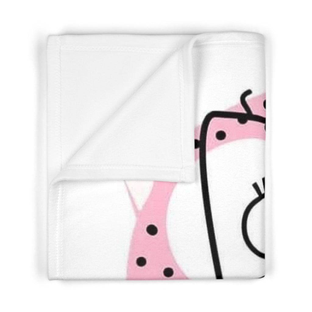 Baby Blanket — Cute Pink Owl with Glasses Soft Fleece Nursery Throw