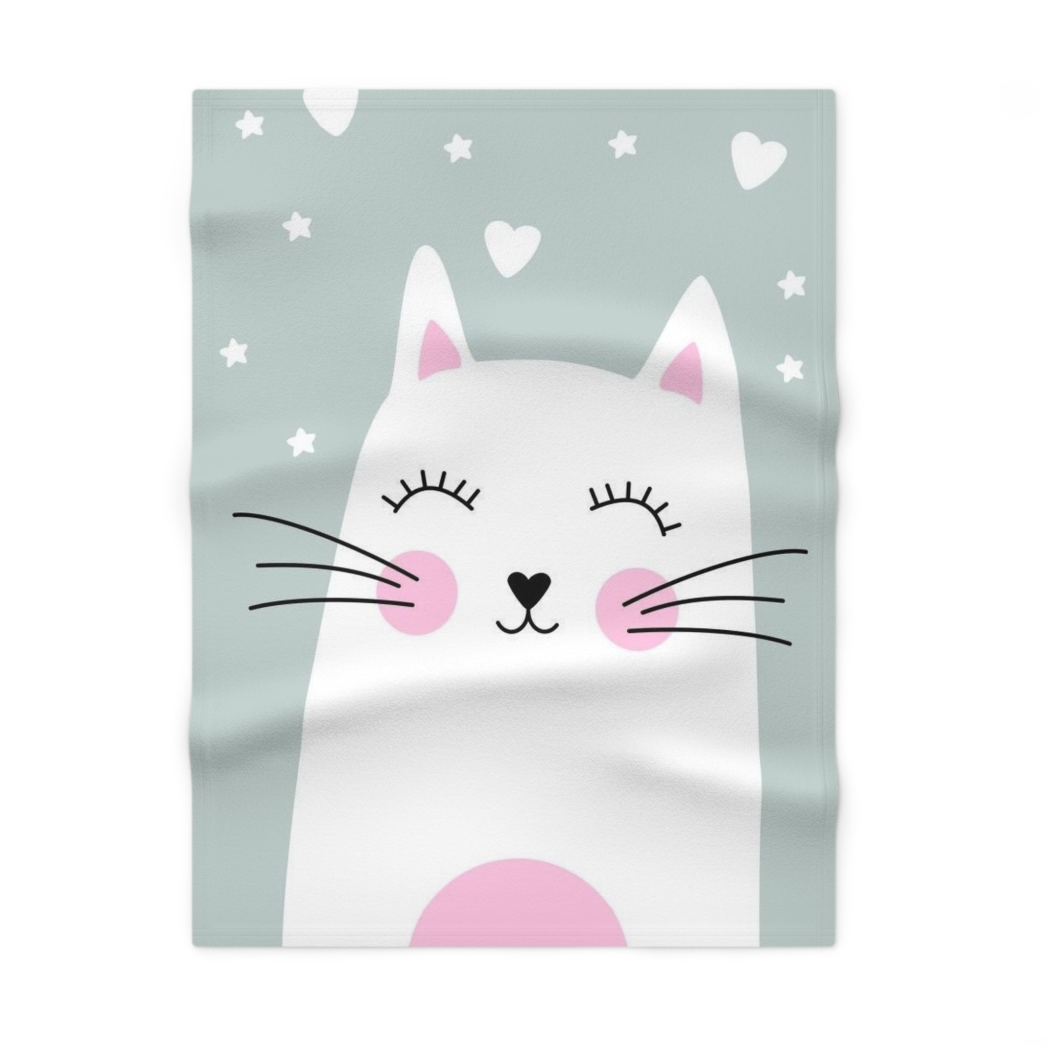 Cute Cat Baby Blanket — Soft Fleece Nursery Throw for Newborns & Toddlers