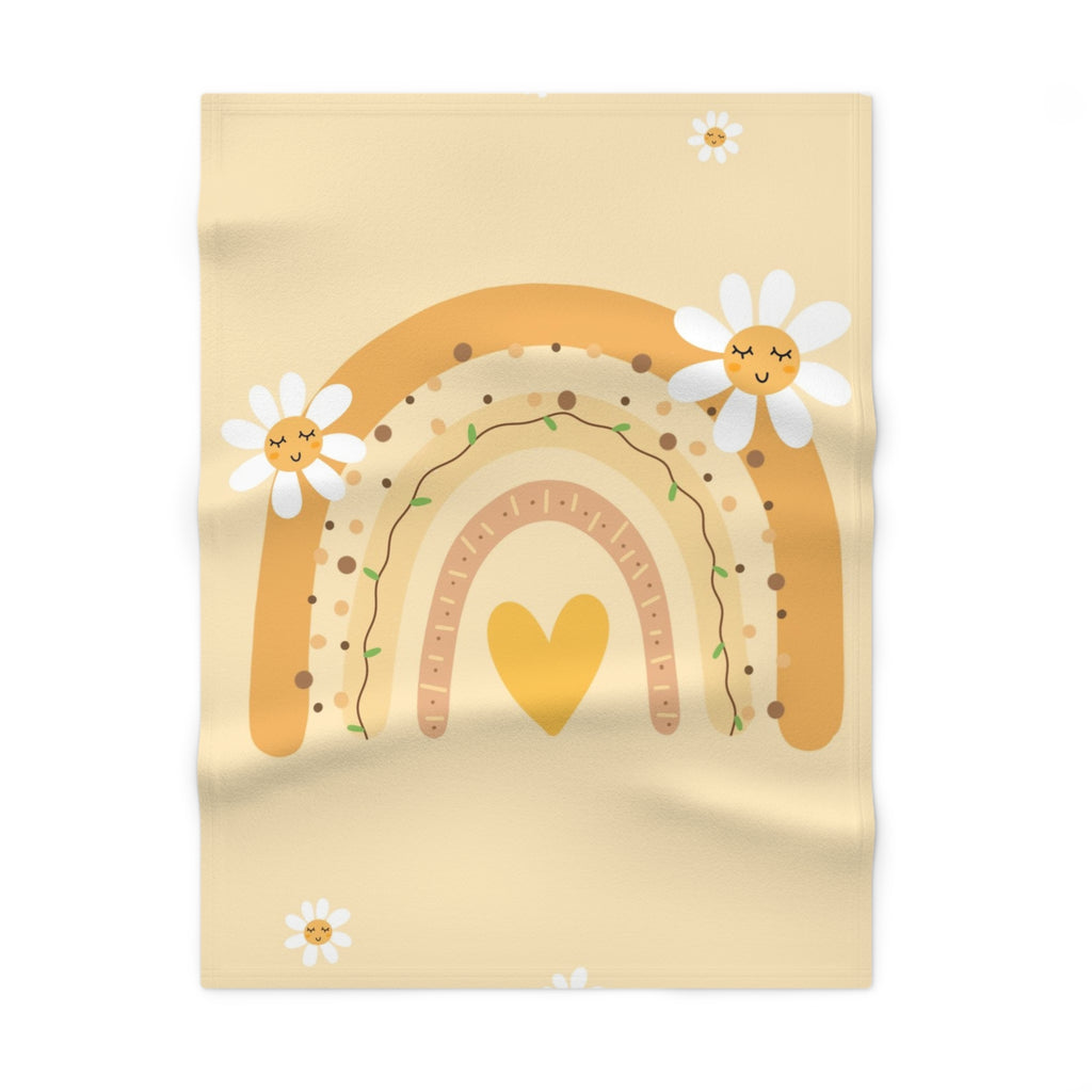 Baby Blanket — Sunny Daisy Rainbow Soft Fleece for Newborns & Nursery