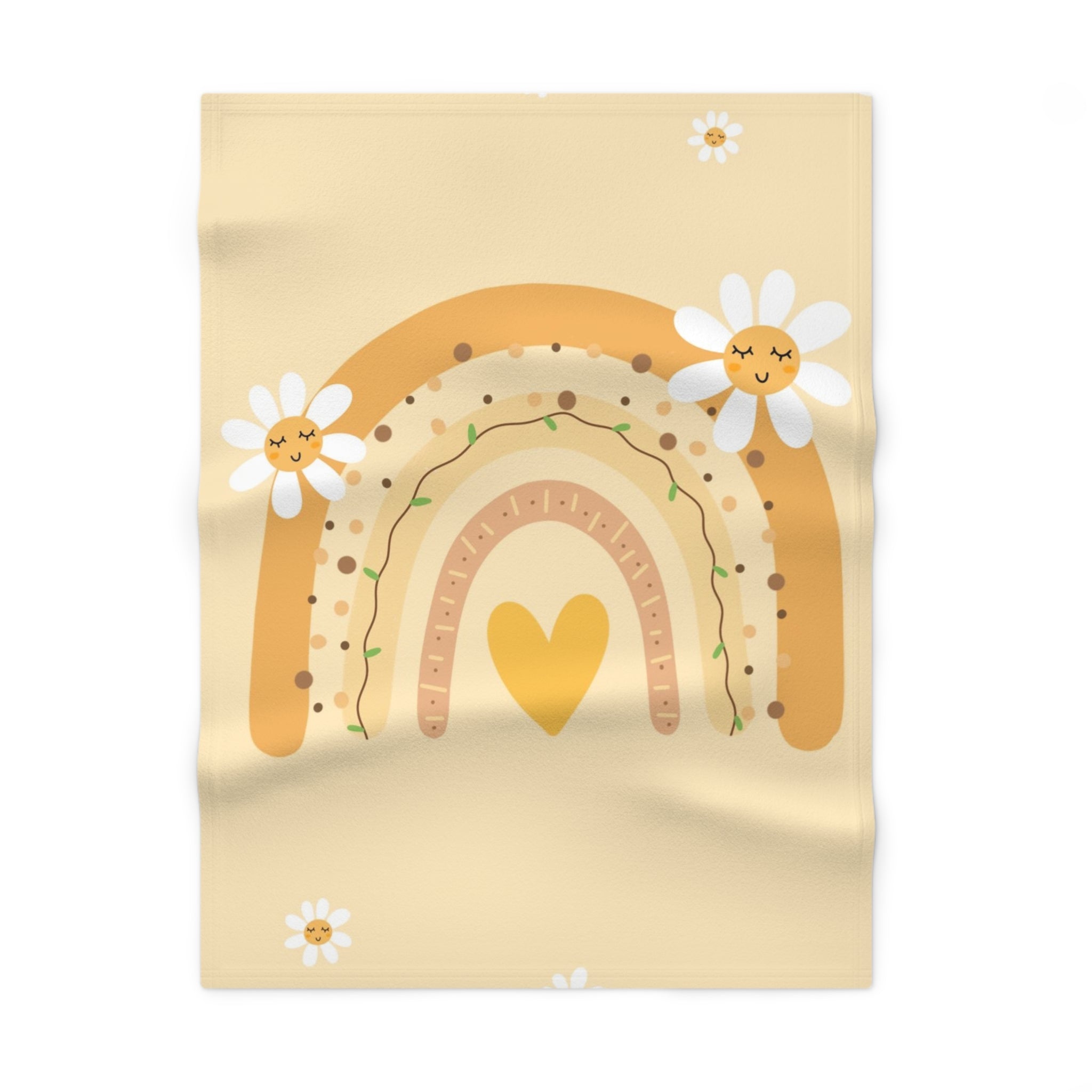Baby Blanket — Sunny Daisy Rainbow Soft Fleece for Newborns & Nursery