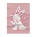 Pink Bunny Hugs Baby Blanket – Soft Fleece Newborn Swaddle