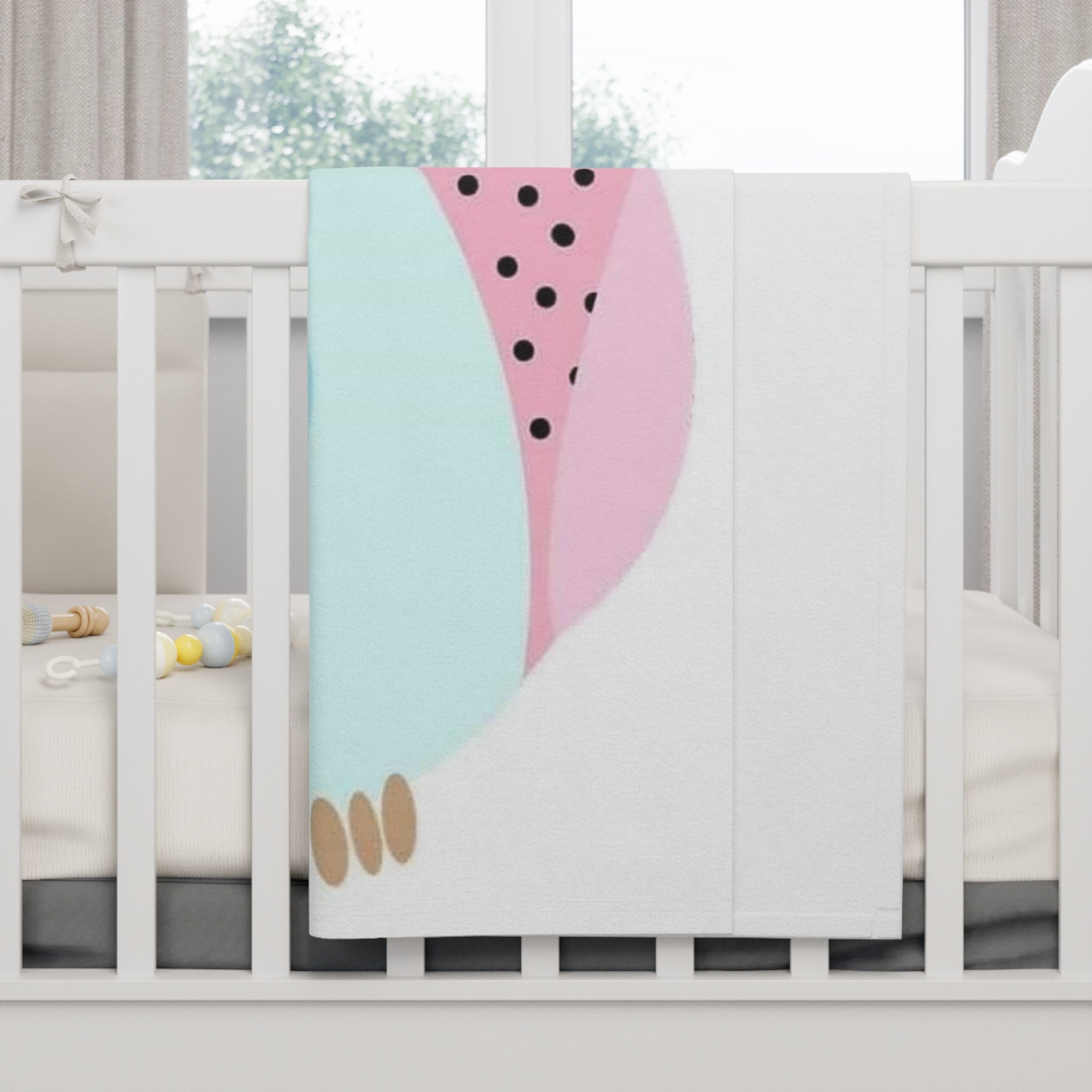 Baby Blanket — Cute Pink Owl with Glasses Soft Fleece Nursery Throw