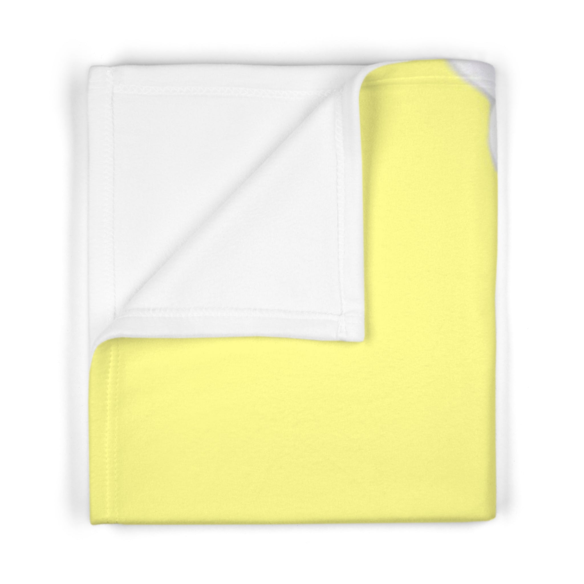 Daisy Heart Yellow Baby Blanket — Soft Fleece Infant Throw