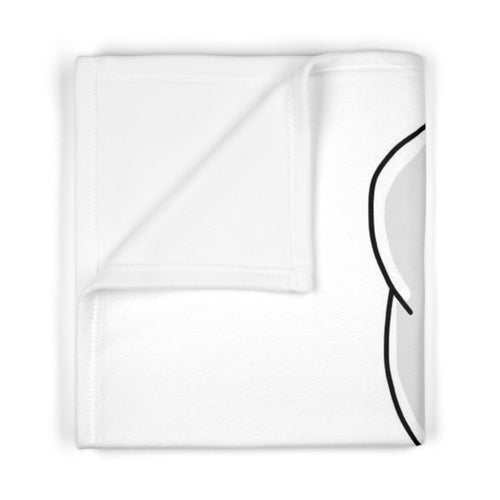 Baby Elephant Heart Fleece Blanket — Soft Nursery Throw for Newborns & Baby Shower Gift