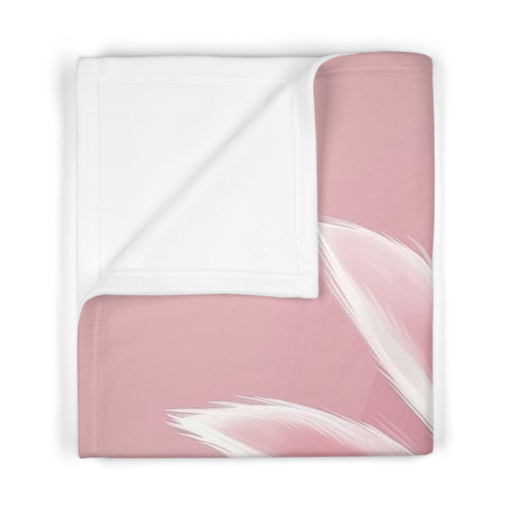 Pink Bunny Hugs Baby Blanket – Soft Fleece Newborn Swaddle